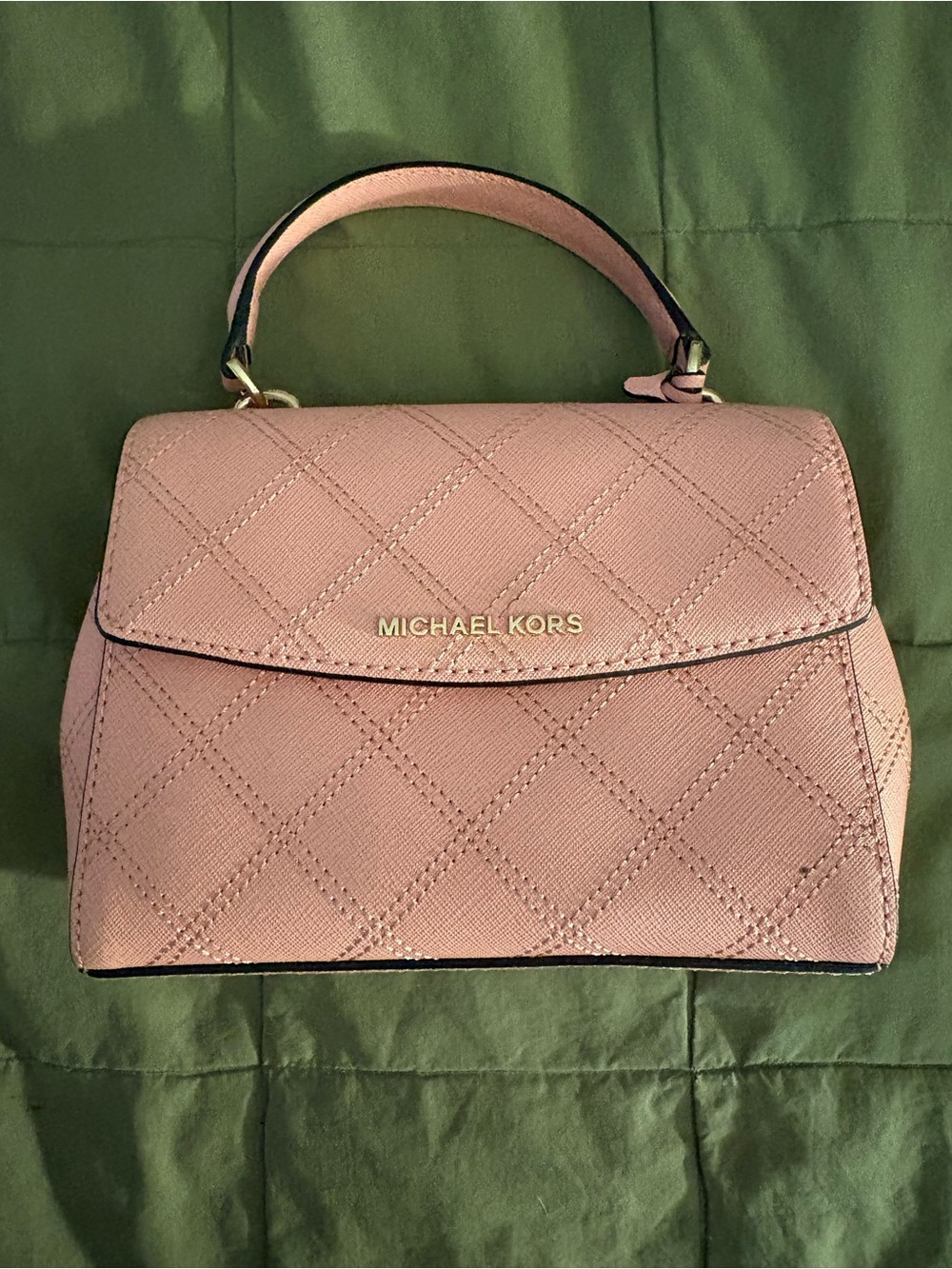 Michael Kors Blush Quilted Top-Handle Satchel